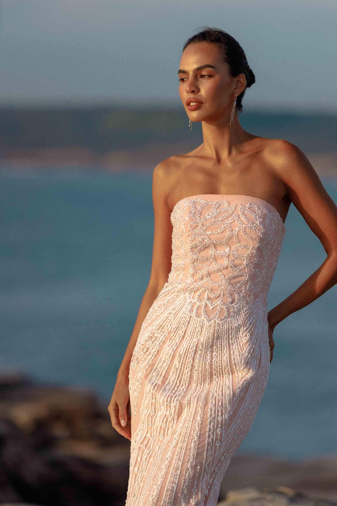 Kiki Strapless Gown in Pink