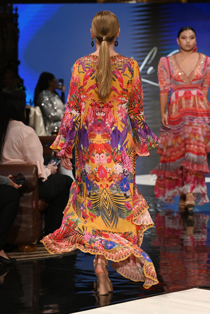 Tropical Sunset Hi-Low with sleeves - Belle Le Chic