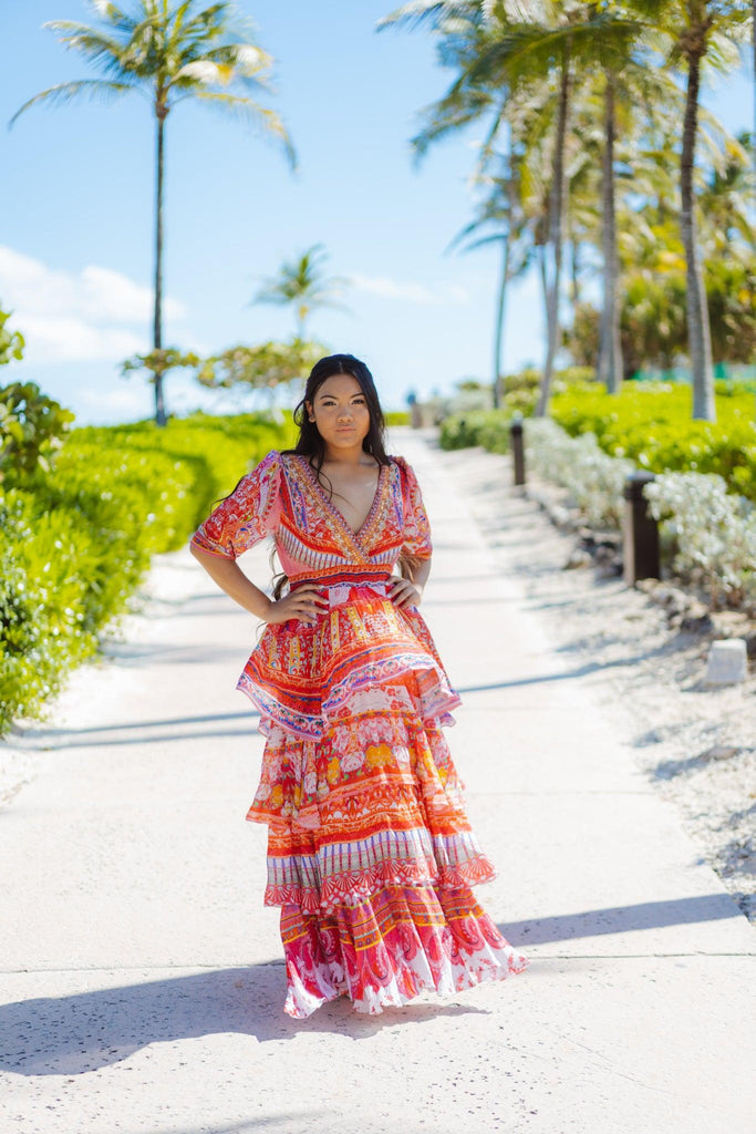 Bohemia Cross Over Maxi Dress - Belle Le Chic