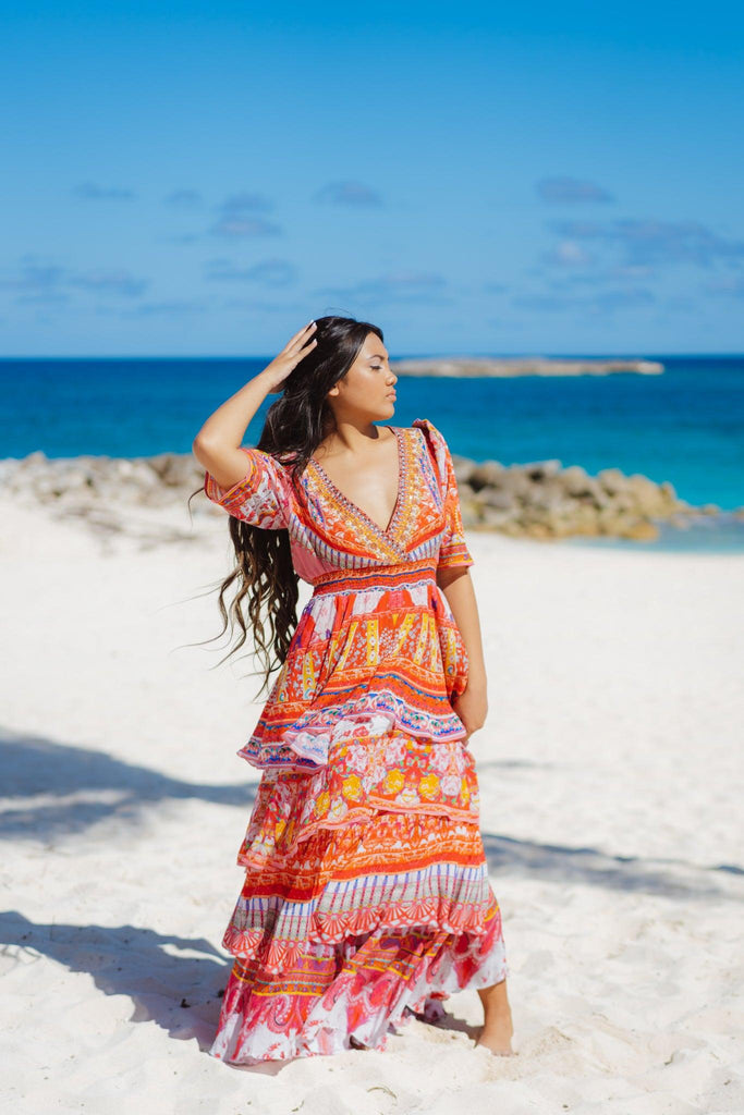 Bohemia Cross Over Maxi Dress - Belle Le Chic