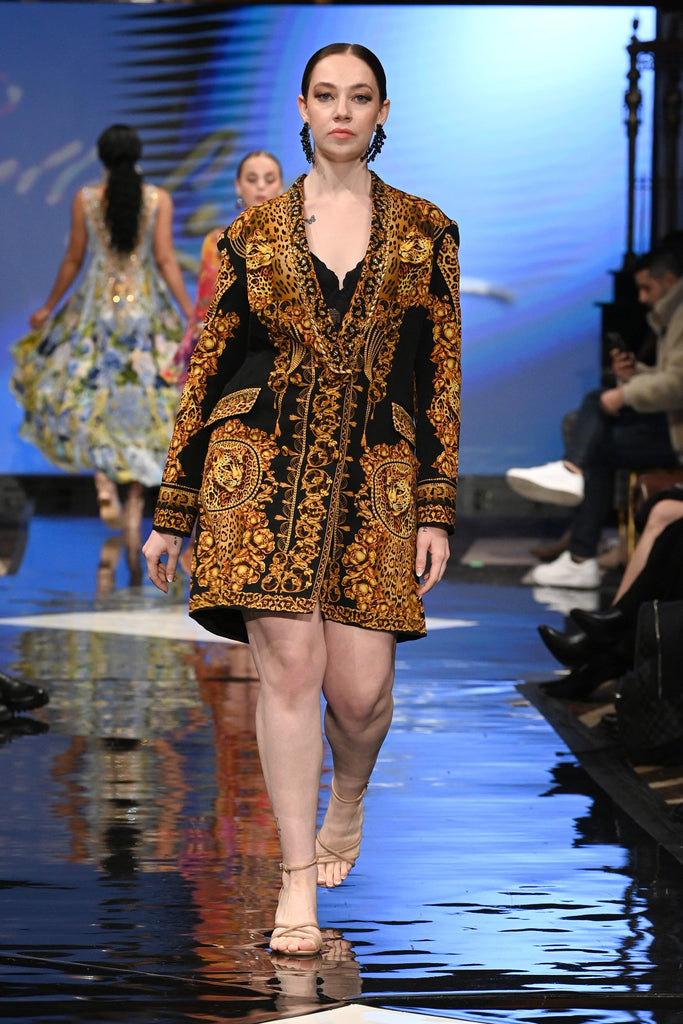 Golden Lady Blazer Dress - Belle Le Chic