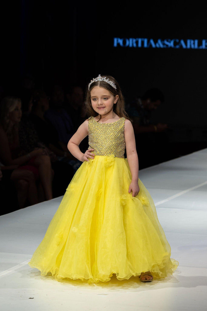 Beaded Ball Pageant Gown - Belle Le Chic