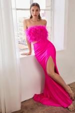 Two Piece Feather Gown - Belle Le Chic